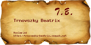 Trnovszky Beatrix névjegykártya